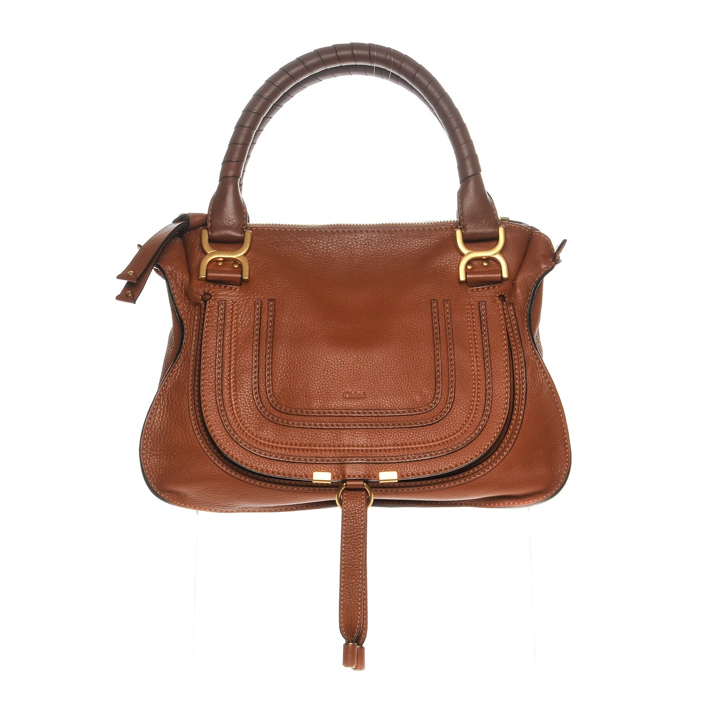 Calfskin Medium Marcie Satchel Tan