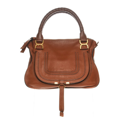 Chloe Calfskin Medium Marcie Satchel Tan 1 of 7