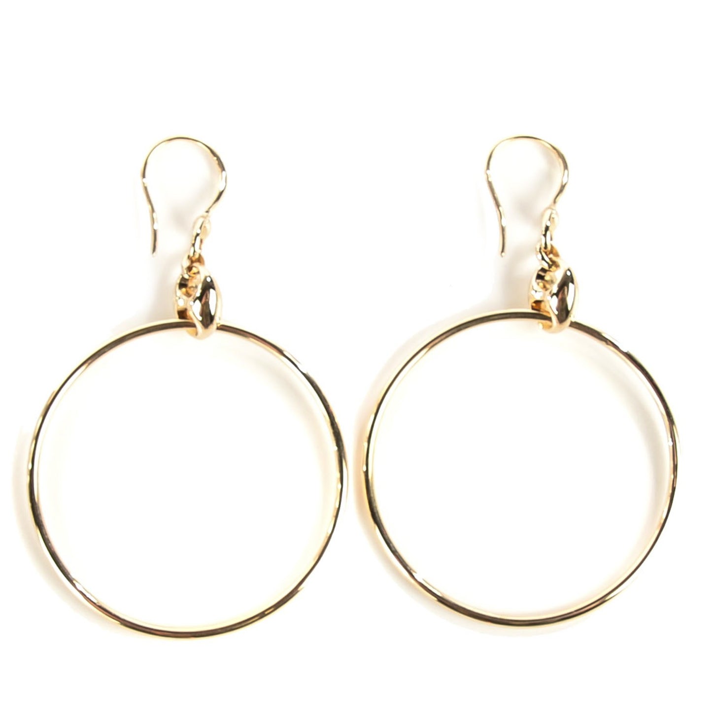 18K Yellow Gold Marina Hoop Earrings