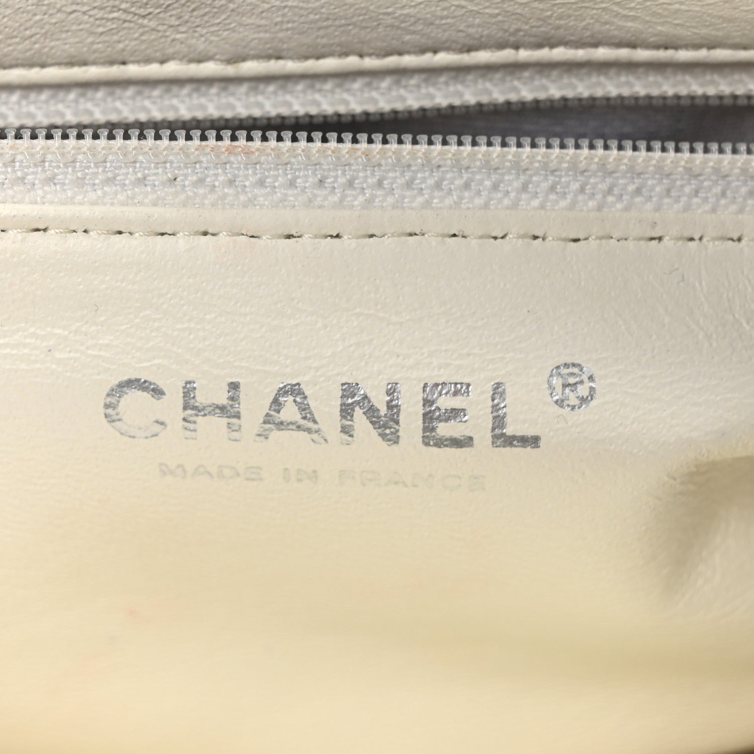 Chanel Caviar Quilted Timeless Clutch White 6 of 10