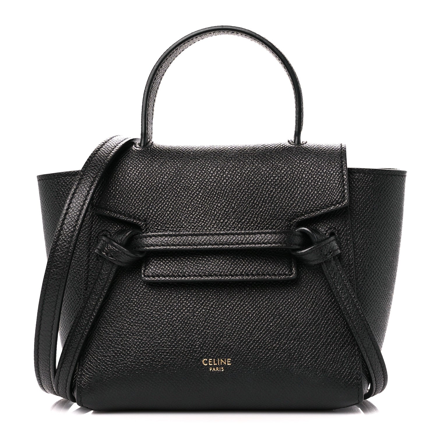 Celine Grained Calfskin Pico Belt Bag Black 1 of 9