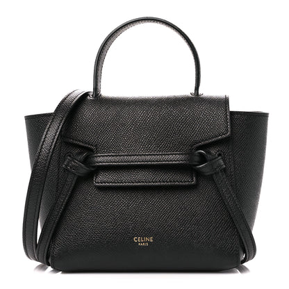 Celine Grained Calfskin Pico Belt Bag Black 1 of 9