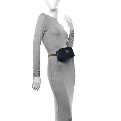 Chanel Caviar Stitched Waist Bag Blue 2 of 10