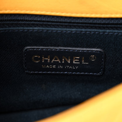 Chanel Calfskin Chevron Quilted Small Surpique Flap Yellow 6 of 11