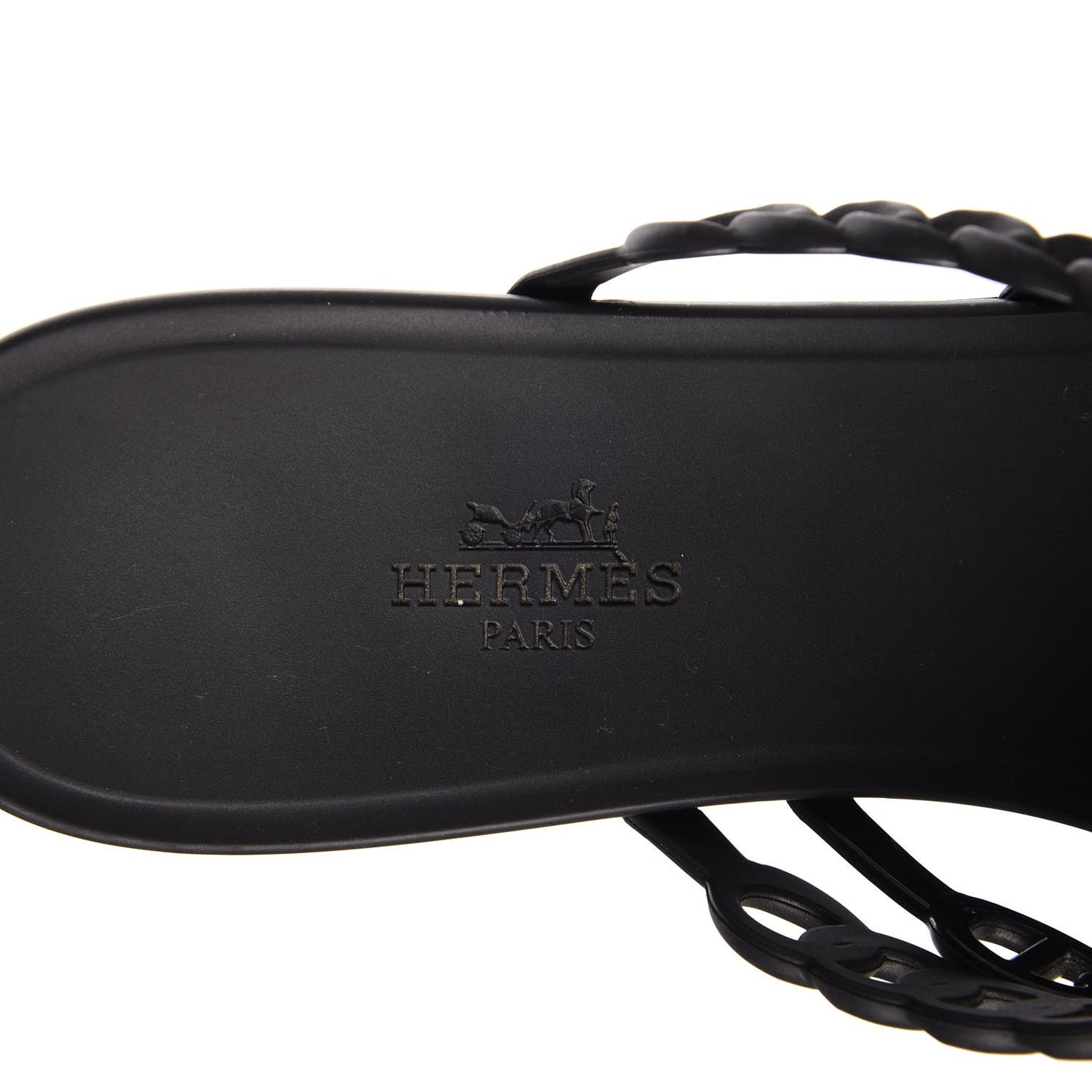Rubber Chaine d'Ancre Nude Sandals 40 Black