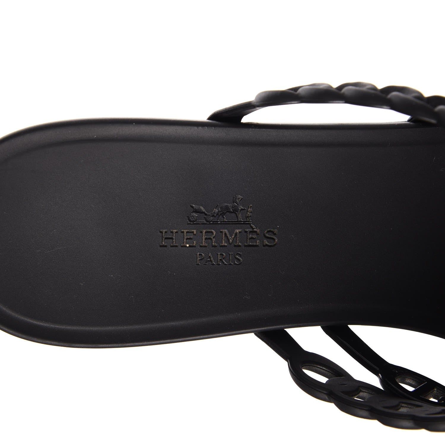 Hermes Rubber Chaine d'Ancre Nude Sandals 40 Black 7 of 7