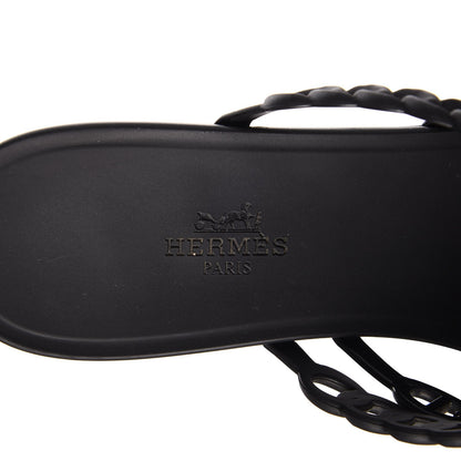 Hermes Rubber Chaine d'Ancre Nude Sandals 40 Black 7 of 7