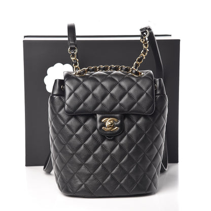 Chanel Calfskin Quilted Mini Urban Spirit Backpack Black 10 of 10