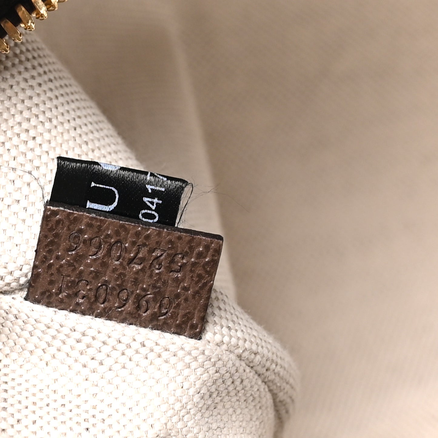 Monogram Jumbo GG Textured Dollar Calfskin Web Belt Bag Camel Ebony New Acero
