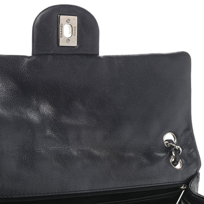 Chanel Washed Caviar Quilted Maxi Single Flap Black 9 of 9