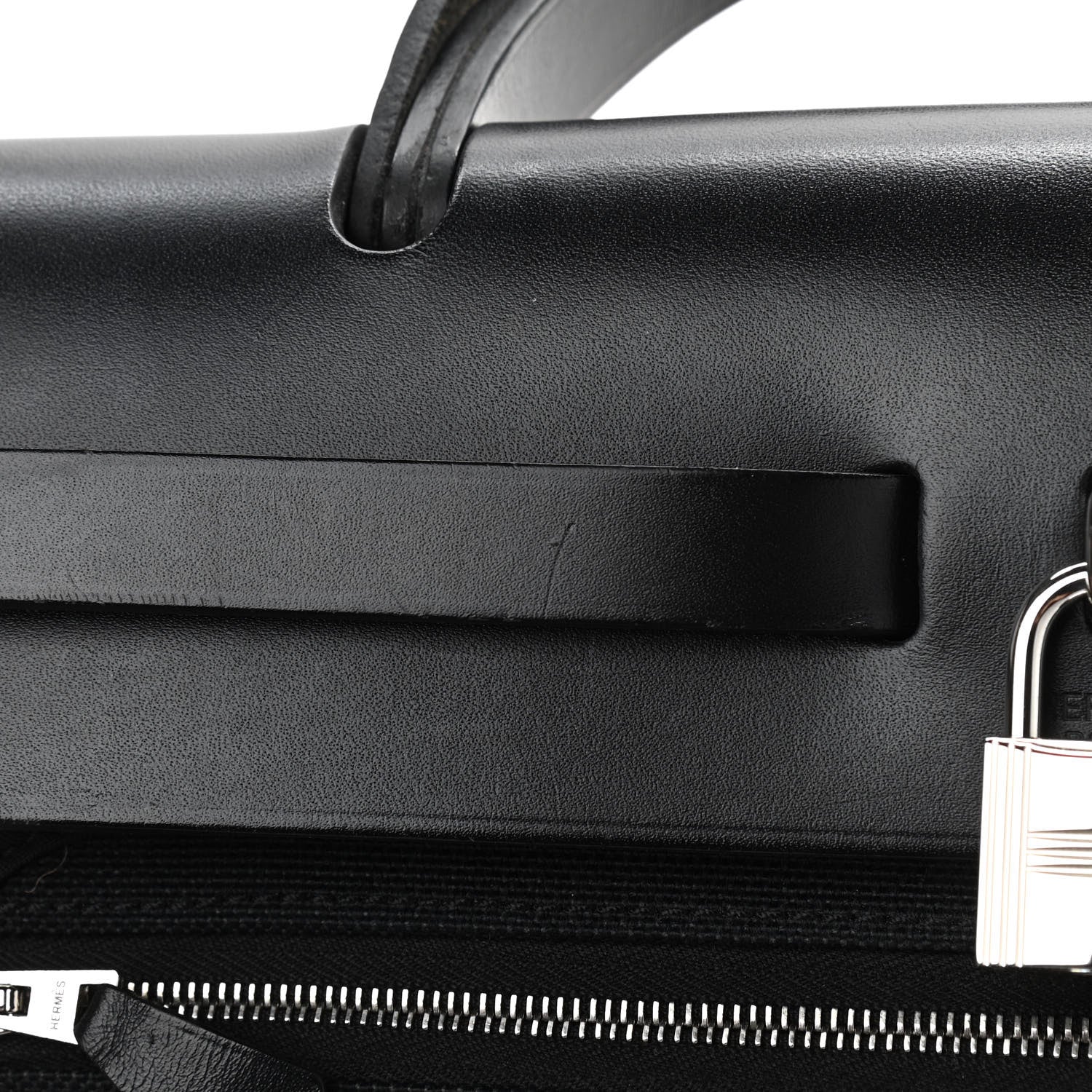 Hermes Military Toile Vache Hunter Herbag Zip PM 31 Black 12 of 14