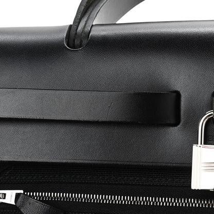 Hermes Military Toile Vache Hunter Herbag Zip PM 31 Black 12 of 14