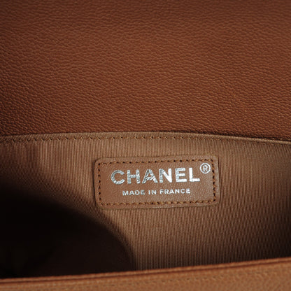 Chanel Caviar Quilted Medium Boy Flap Camel 7 of 8