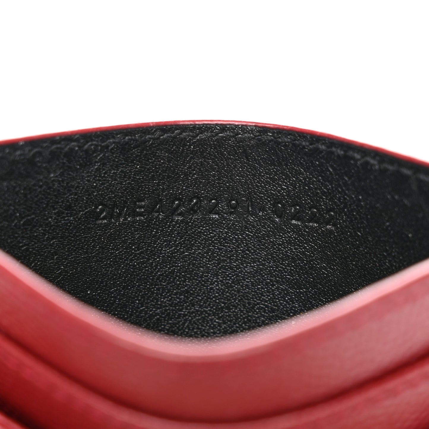 Grain De Poudre Matelasse Chevron Monogram Credit Card Case Opyum Red