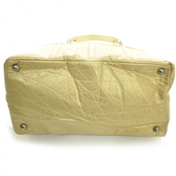 Calfskin Small Shopping in Moscow Tote Gold