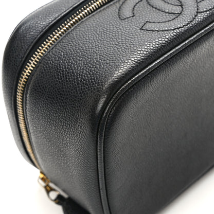 Chanel Caviar CC Vanity Cosmetic Case Black 7 of 9