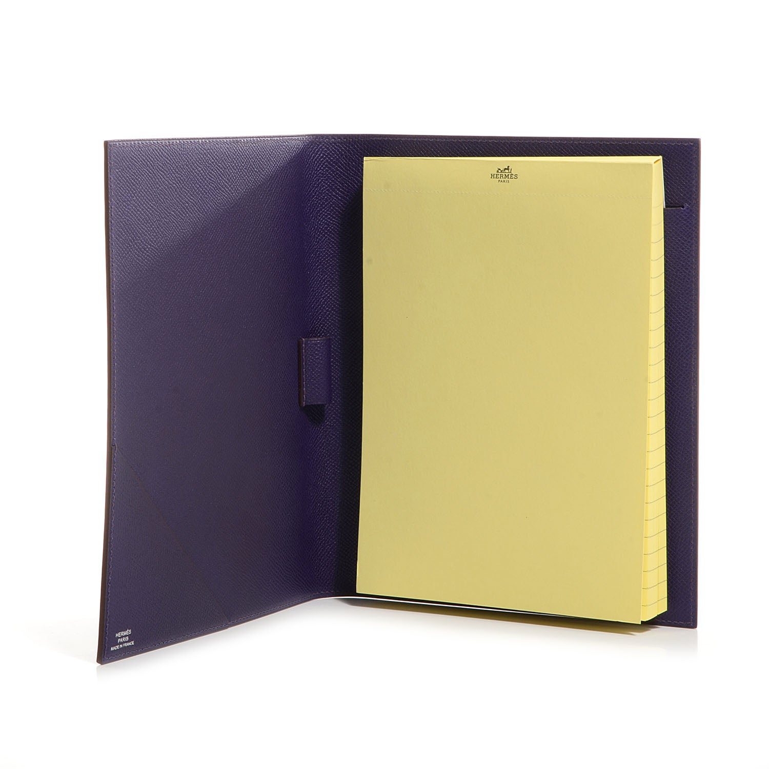 Hermes Epsom Yellow Pad PM Iris 5 of 9