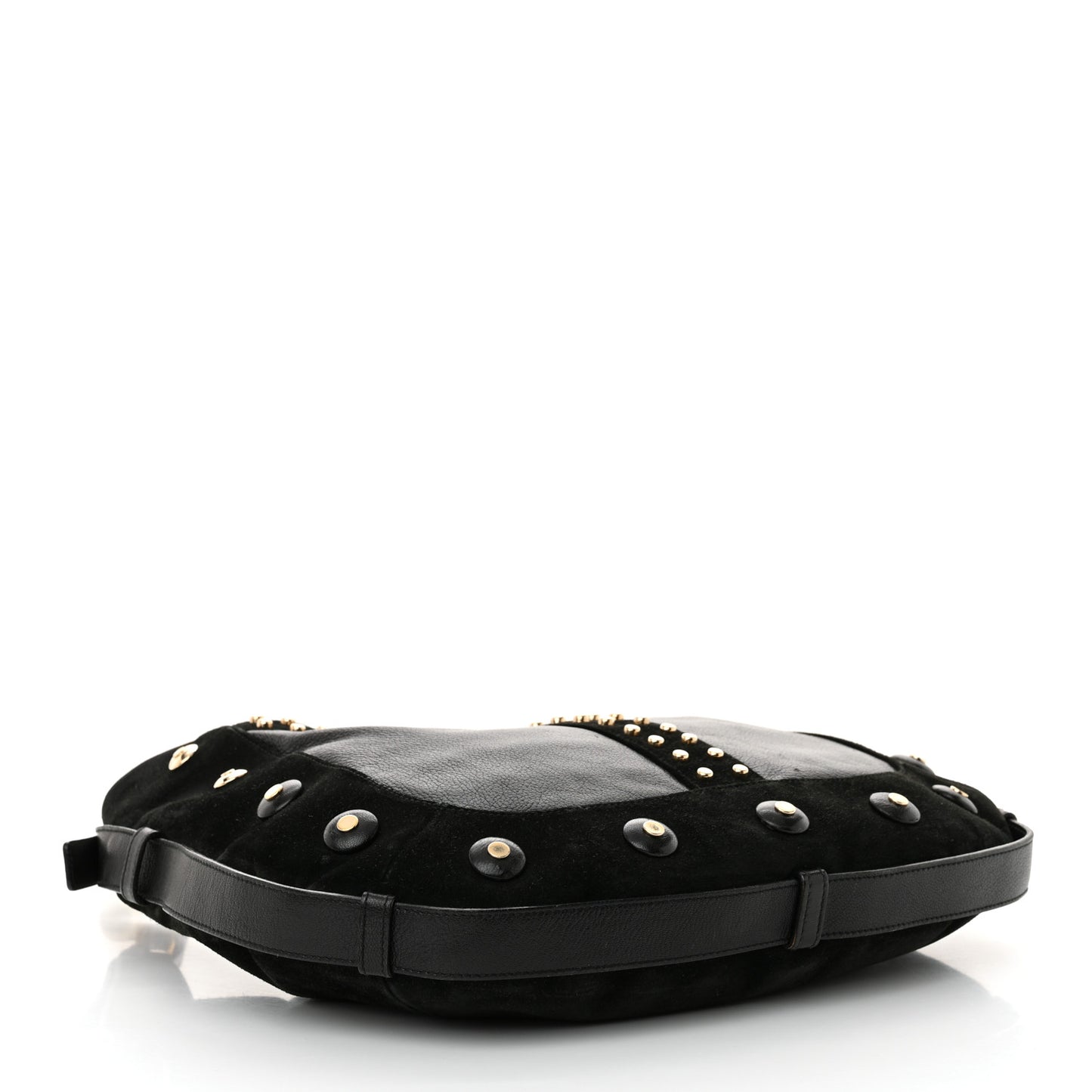 Suede Horn Studded Y Mombasa Hobo Black