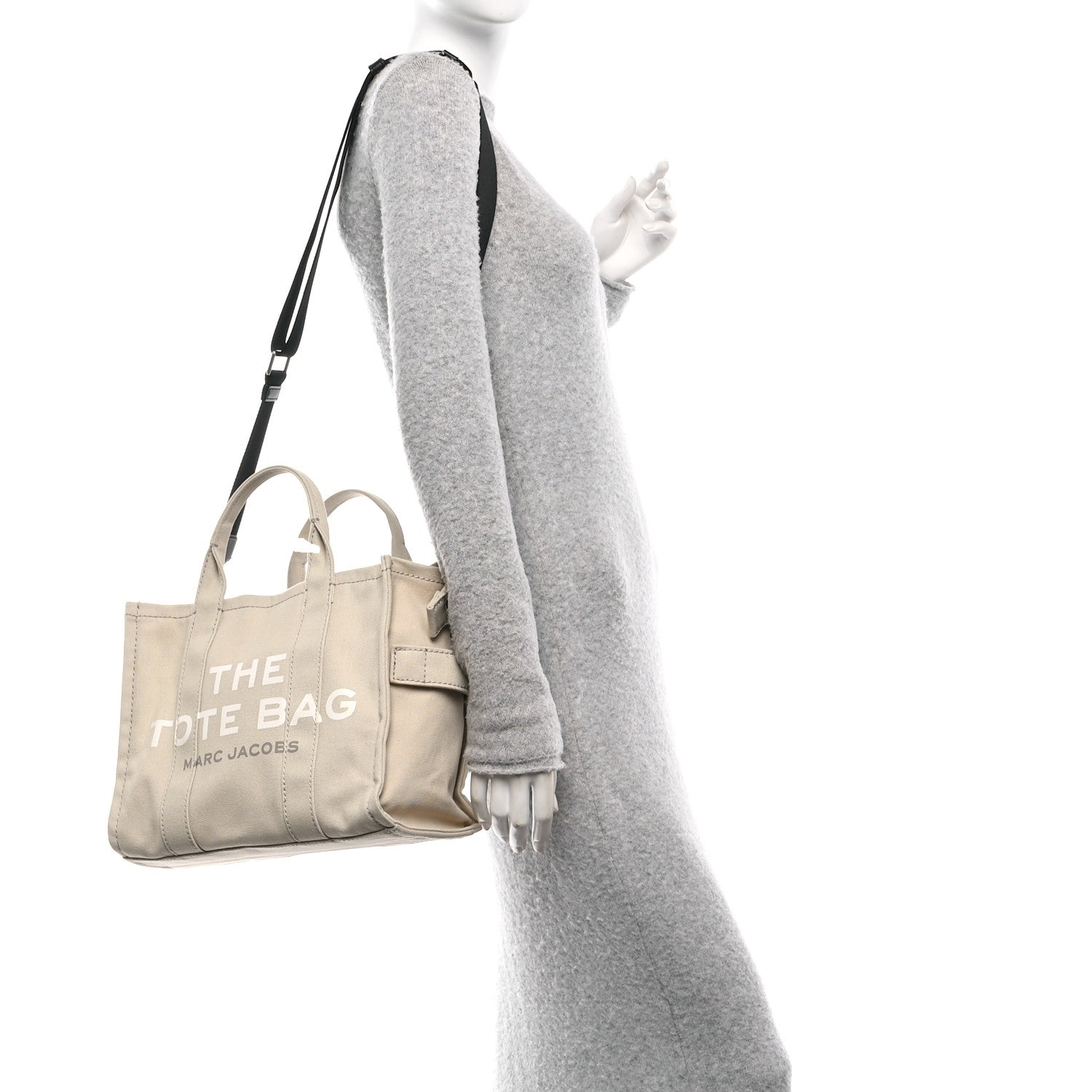 Marc Jacobs Cotton Canvas Medium The Tote Bag Beige 2 of 12