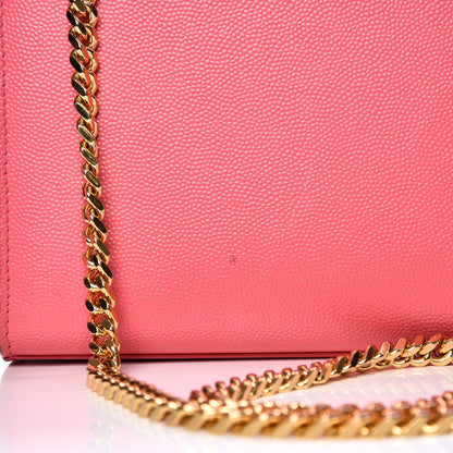 Saint Laurent Grain De Poudre Medium Classic Monogram Kate Satchel Rose Clair 8 of 13