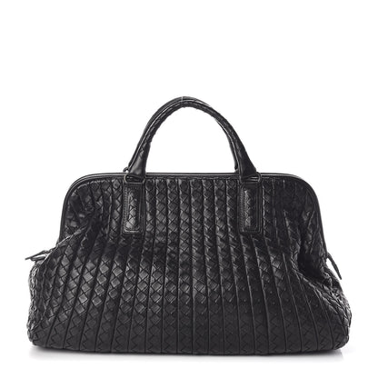 Bottega Veneta Nappa Intrecciato New Bond Satchel Black 1 of 9