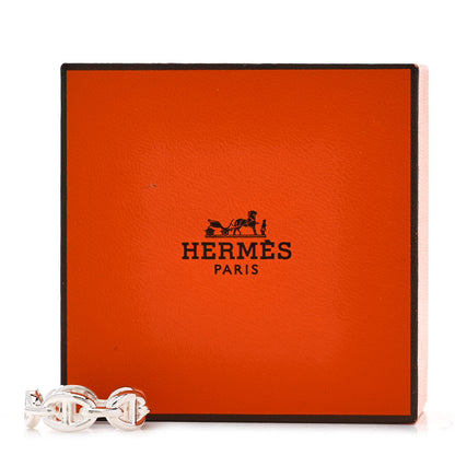 Hermes Sterling Silver PM Chaine d'Ancre Enchainee Band Ring 55 7.25 9 of 9