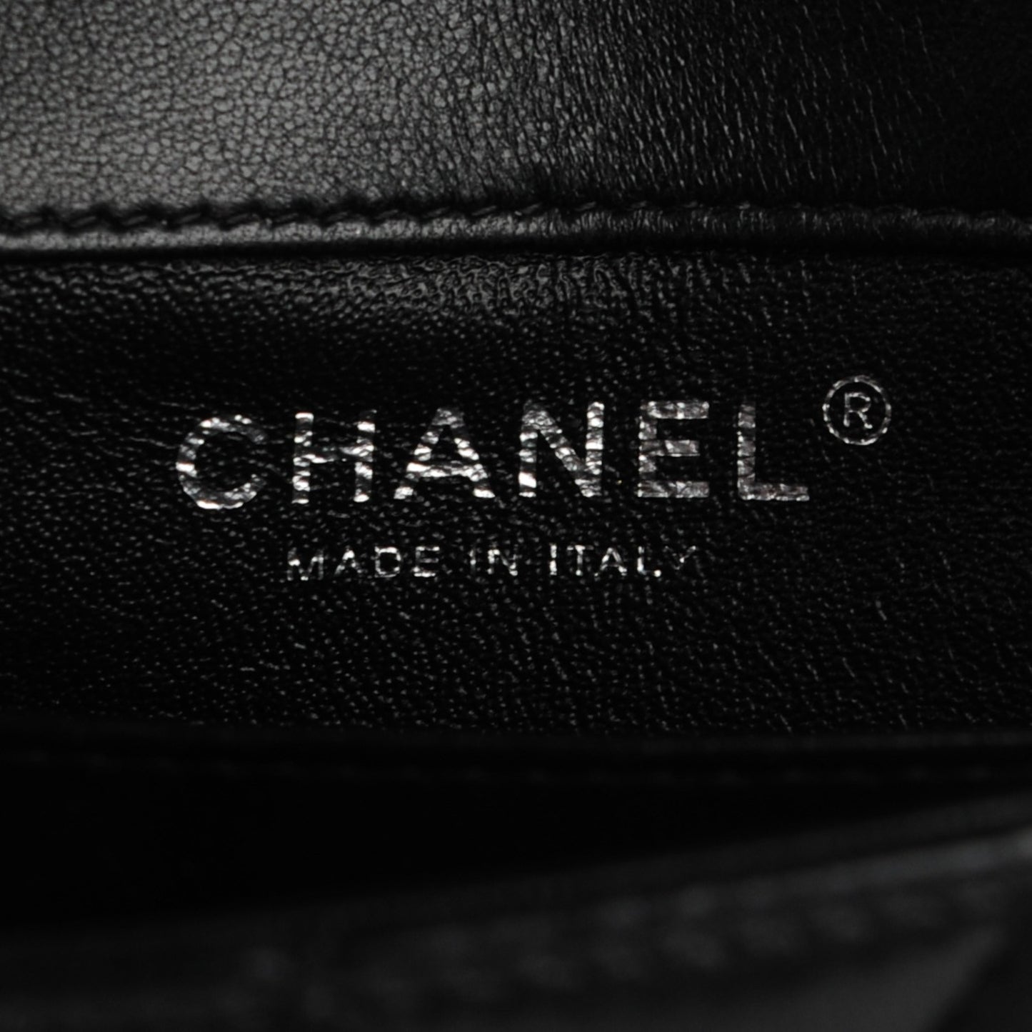 Lambskin Quilted Extra Mini Flap Black