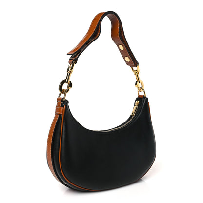 Celine Smooth Calfskin Medium Strap Ava Shoulder Bag Black Tan 3 of 8
