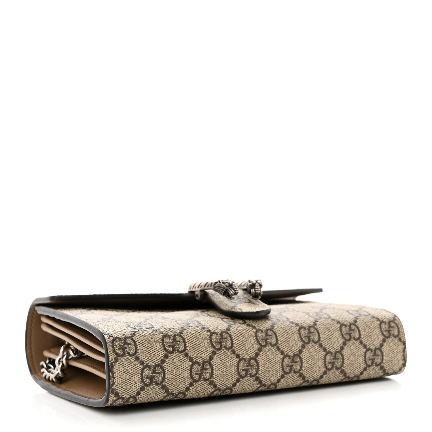 Gucci GG Supreme Monogram Mini Dionysus Chain Wallet Beige Taupe 4 of 12