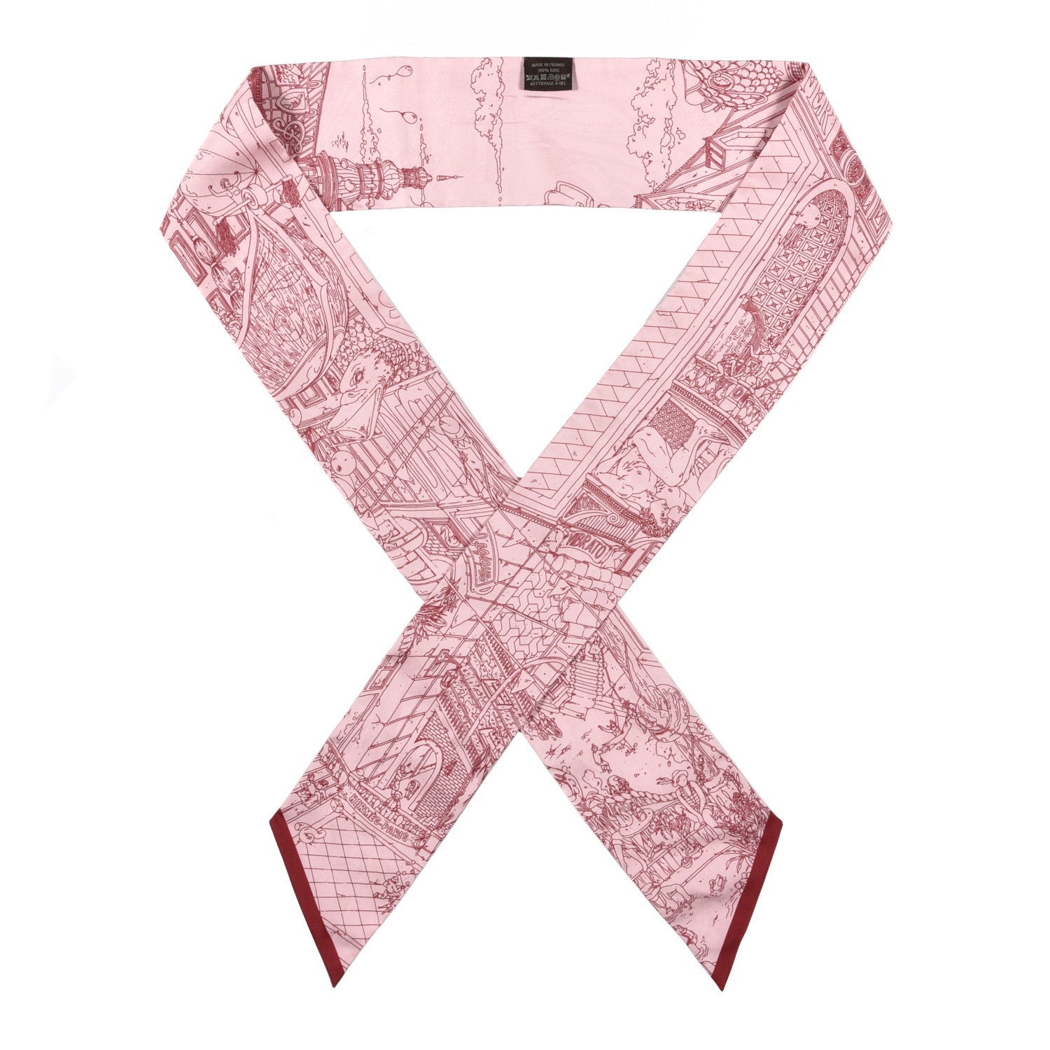 Hermes Silk Le Grand Prix du Faubourg Maxi Twilly Slim 1 of 3