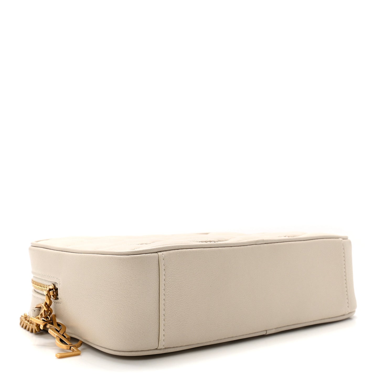 Lambskin Quilted Mini Camera Bag Crema Soft