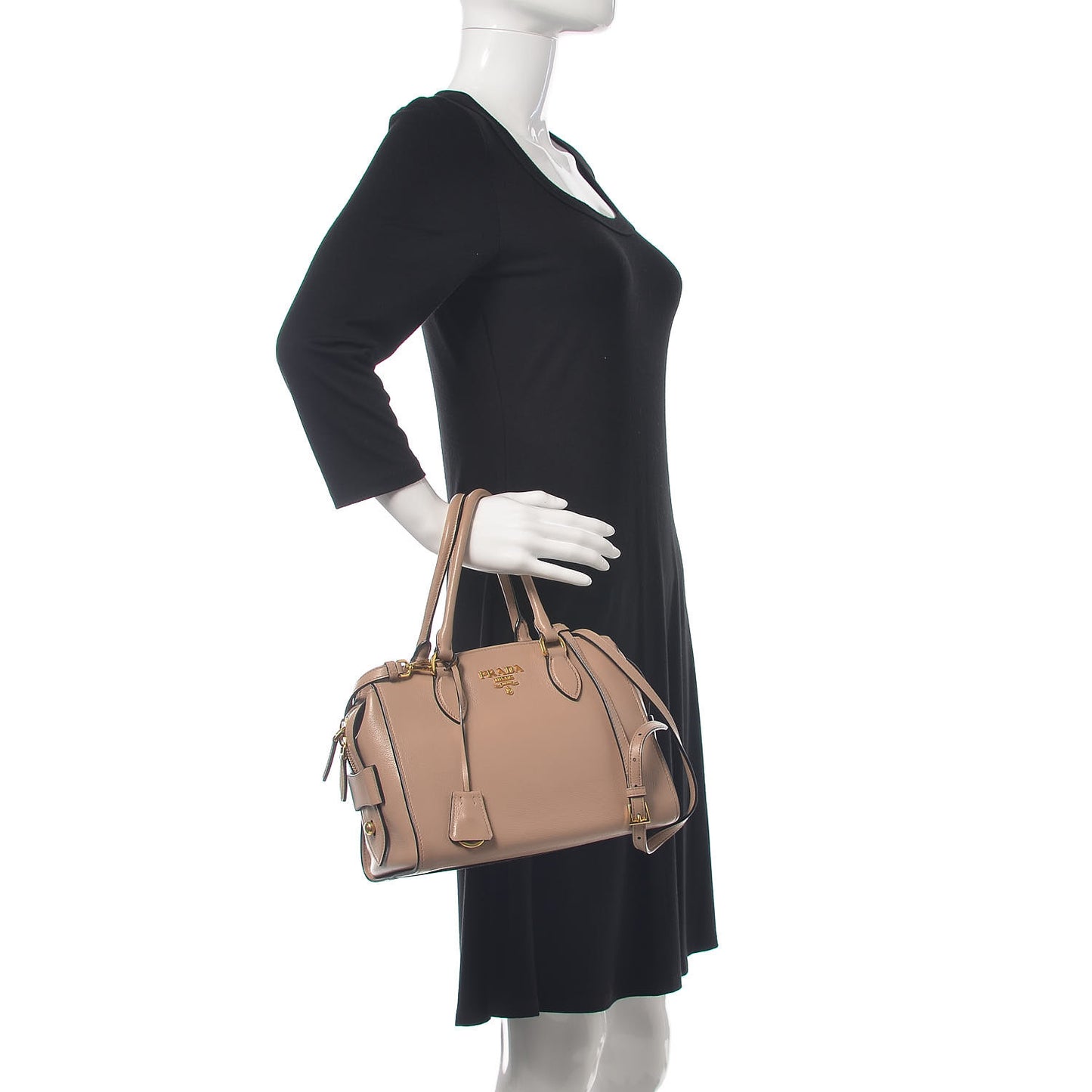 Glace Calfskin Shoulder Bag Cammeo