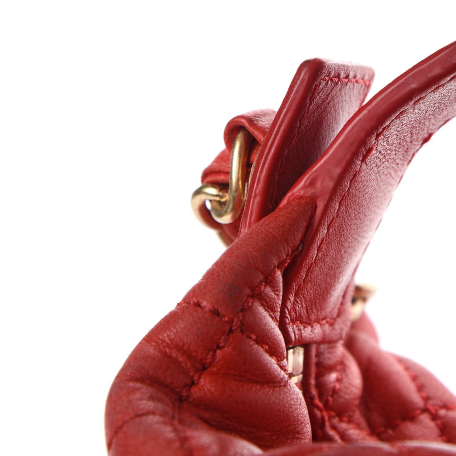 Chanel Lambskin Quilted Hobo Red 9 of 21