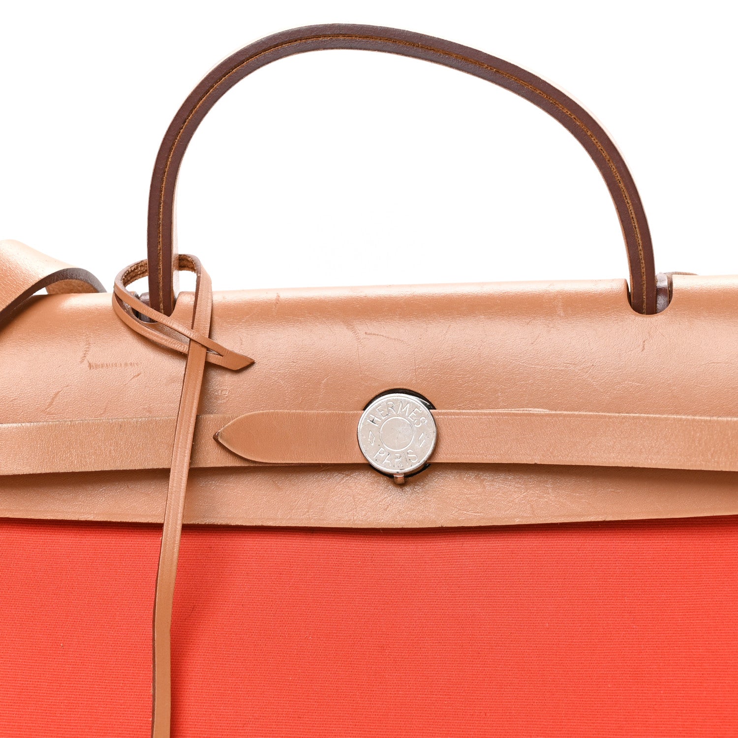 Hermes Vache Hunter Toile Herbag Zip 31 PM Capucine Fauve 8 of 11