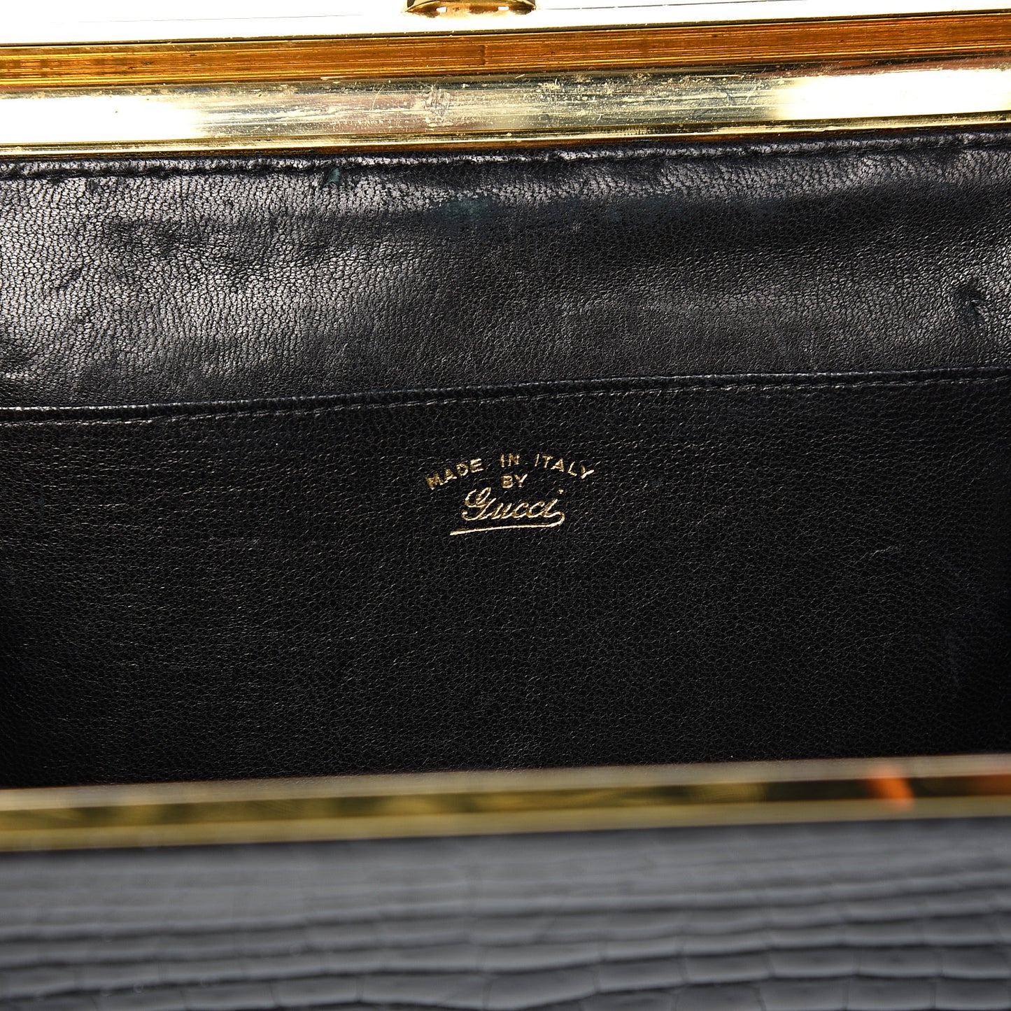 Crocodile Clutch Black