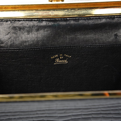 Gucci Crocodile Clutch Black 8 of 11