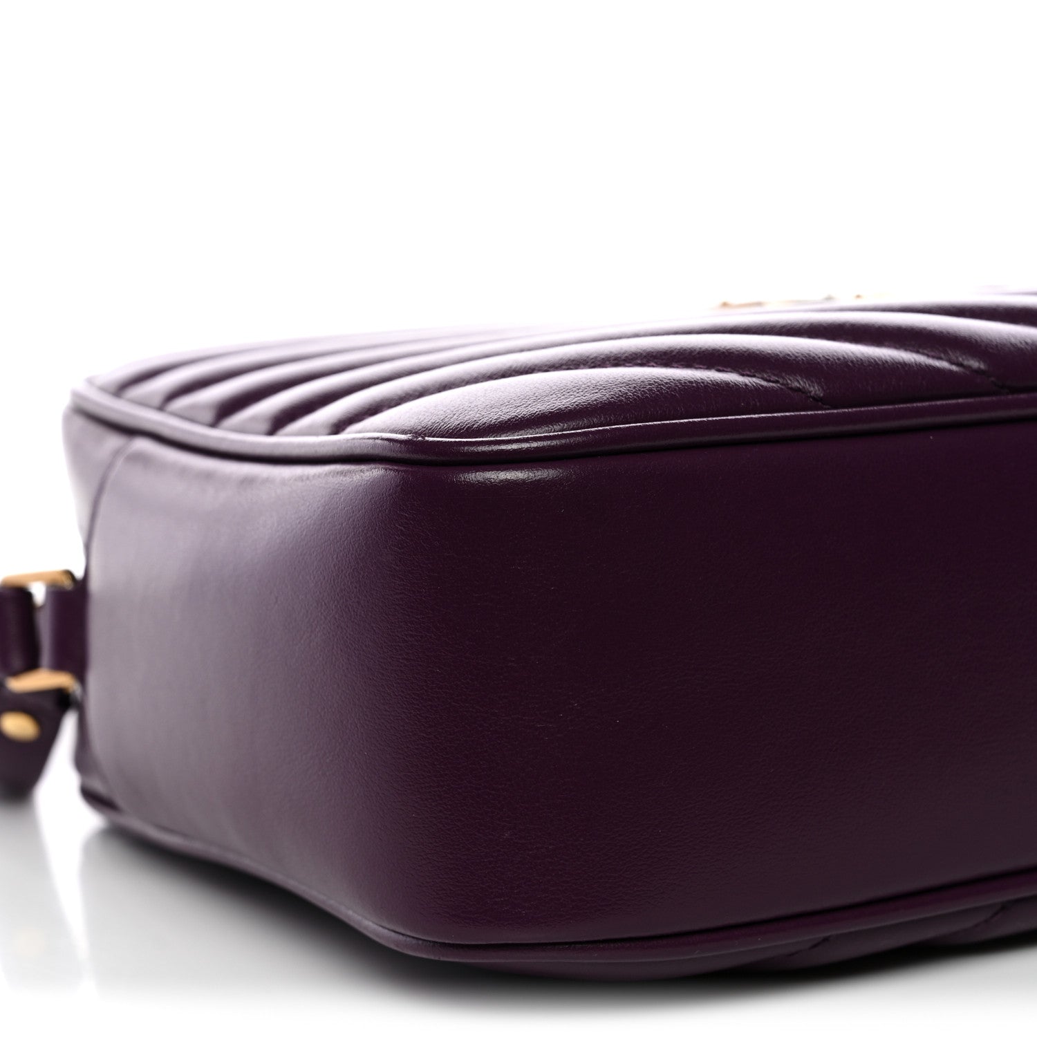 Saint Laurent Calfskin Matelasse Monogram Lou Camera Bag Purple