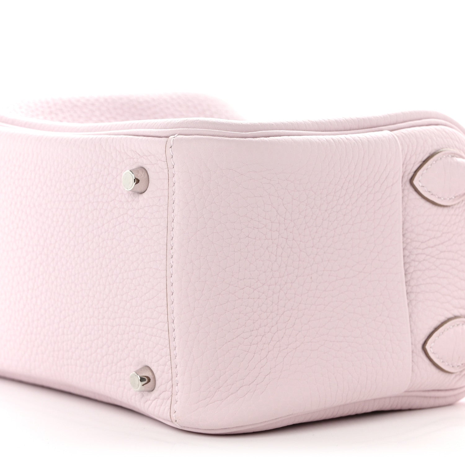 Hermes Taurillon Clemence Verso Mini Lindy 20 Mauve Pale Mushroom 10 of 11