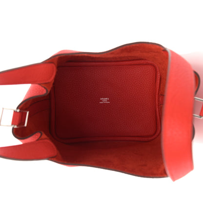 Hermes Taurillon Clemence Picotin Lock 18 PM Rouge De Coeur 5 of 11
