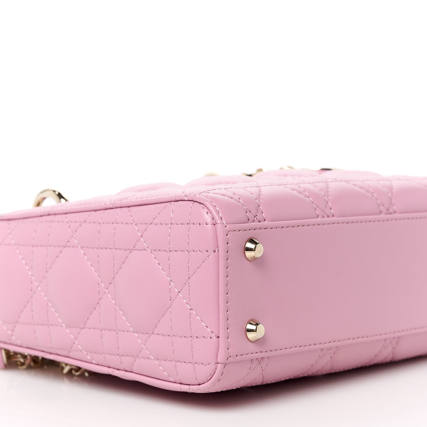 Christian Dior Lambskin Cannage Mini Lady Dior Light Pink 9 of 10