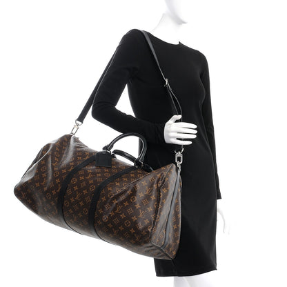 Louis Vuitton Monogram Macassar Keepall Bandouliere 55 2 of 7