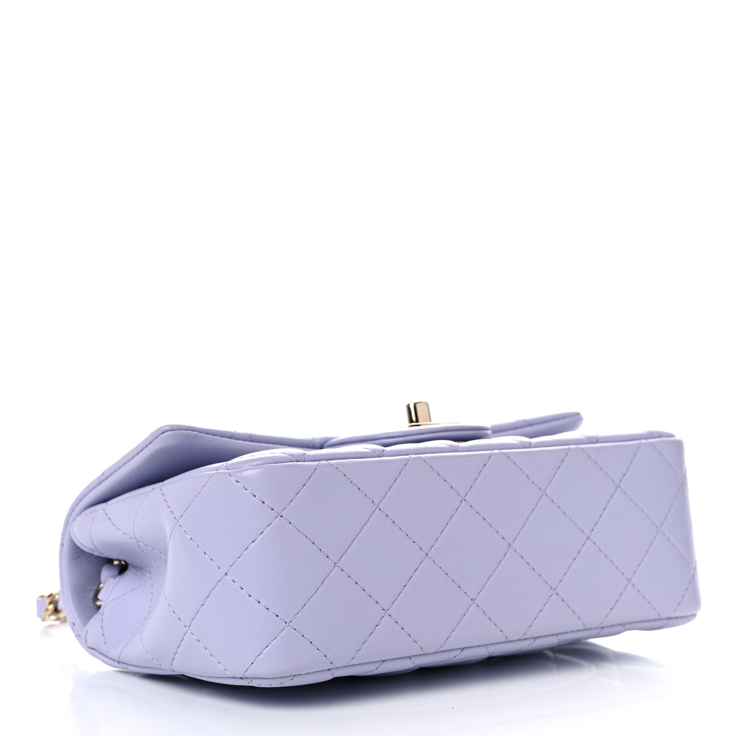 Chanel Lambskin Quilted Mini Rectangular Flap Light Purple 3 of 9