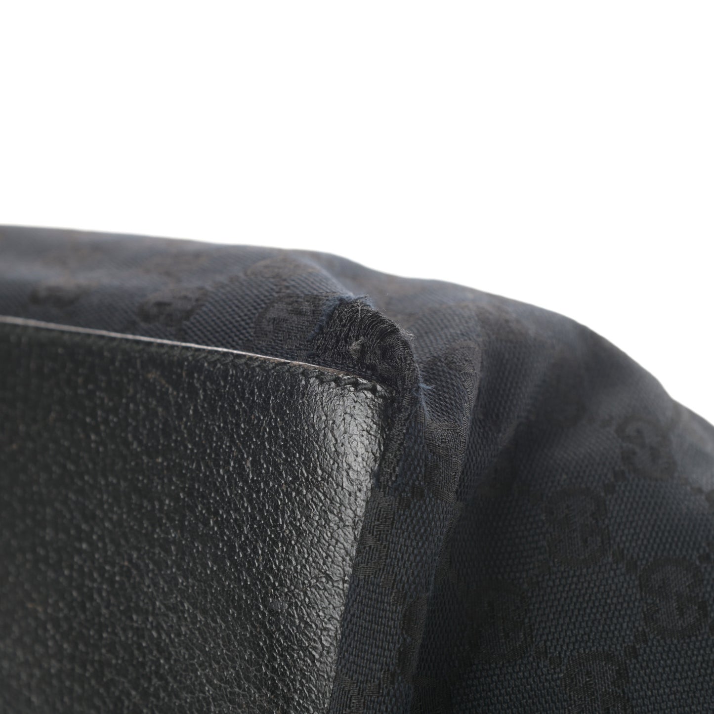 GG Monogram Small Web Handle Bucket Tote Black
