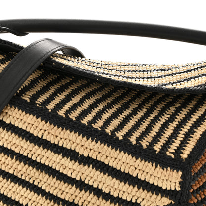 Loewe Raffia Calfskin Small Puzzle Bag Natural Honey Gold 7 of 10