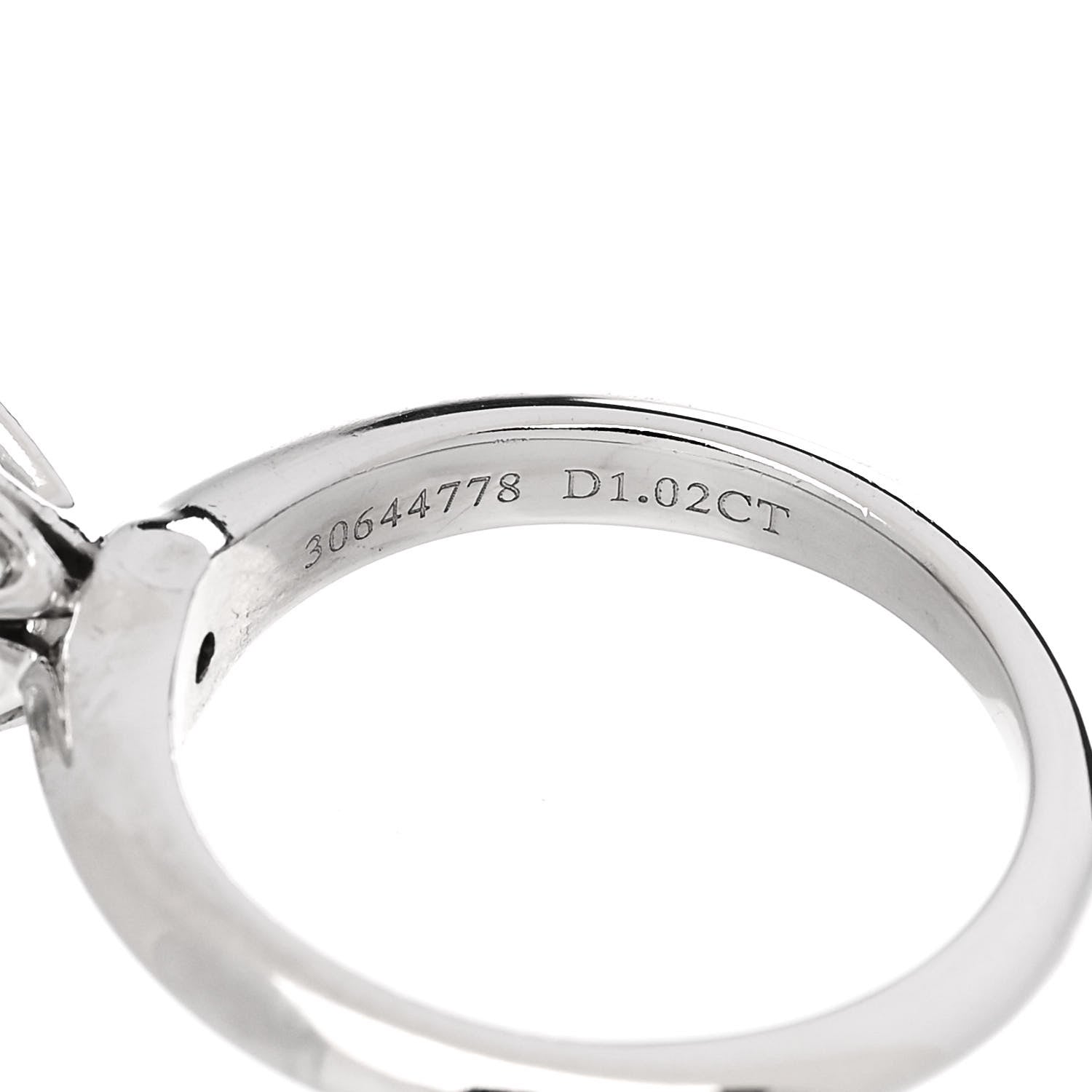 Tiffany Platinum Diamond 1.02ct Solitaire Engagement Ring 48 4.5 6 of 7