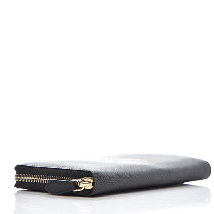 Givenchy Textured Coated Canvas Rottweiler Print Zip Around Wallet Black 4 of 7