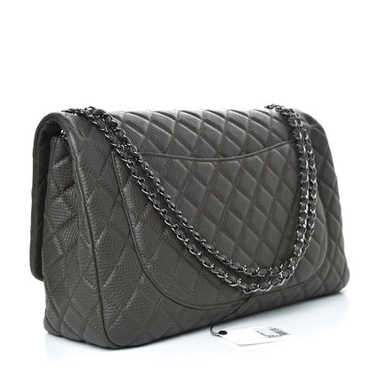 Chanel Calfskin Quilted Small XXL Travel Flap Bag Khaki 3 of 10