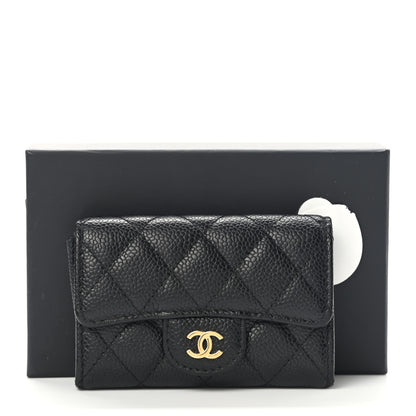 Chanel Caviar Quilted Flap Card Holder Black 12 of 12