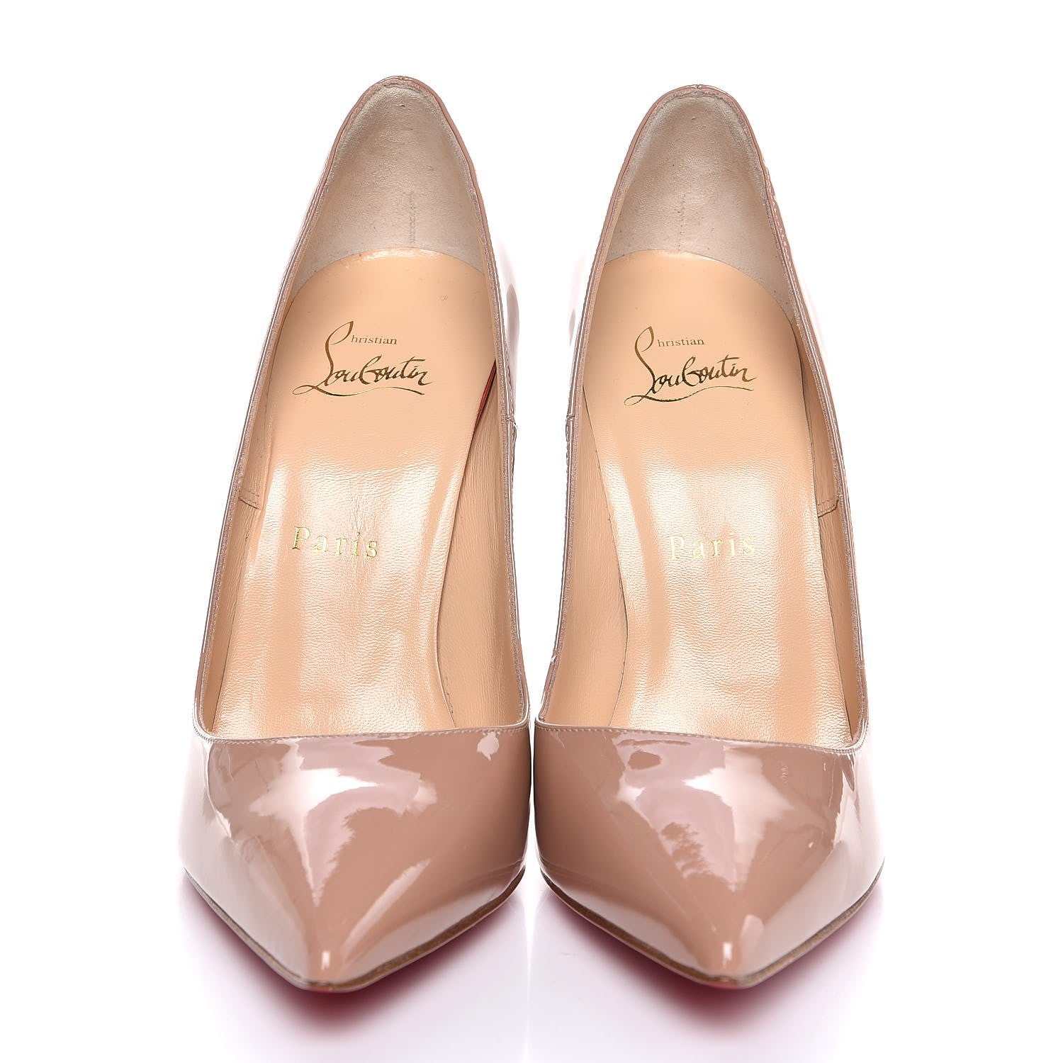 Christian Louboutin Patent So Kate 120 Pumps 37.5 Nude 2 of 7