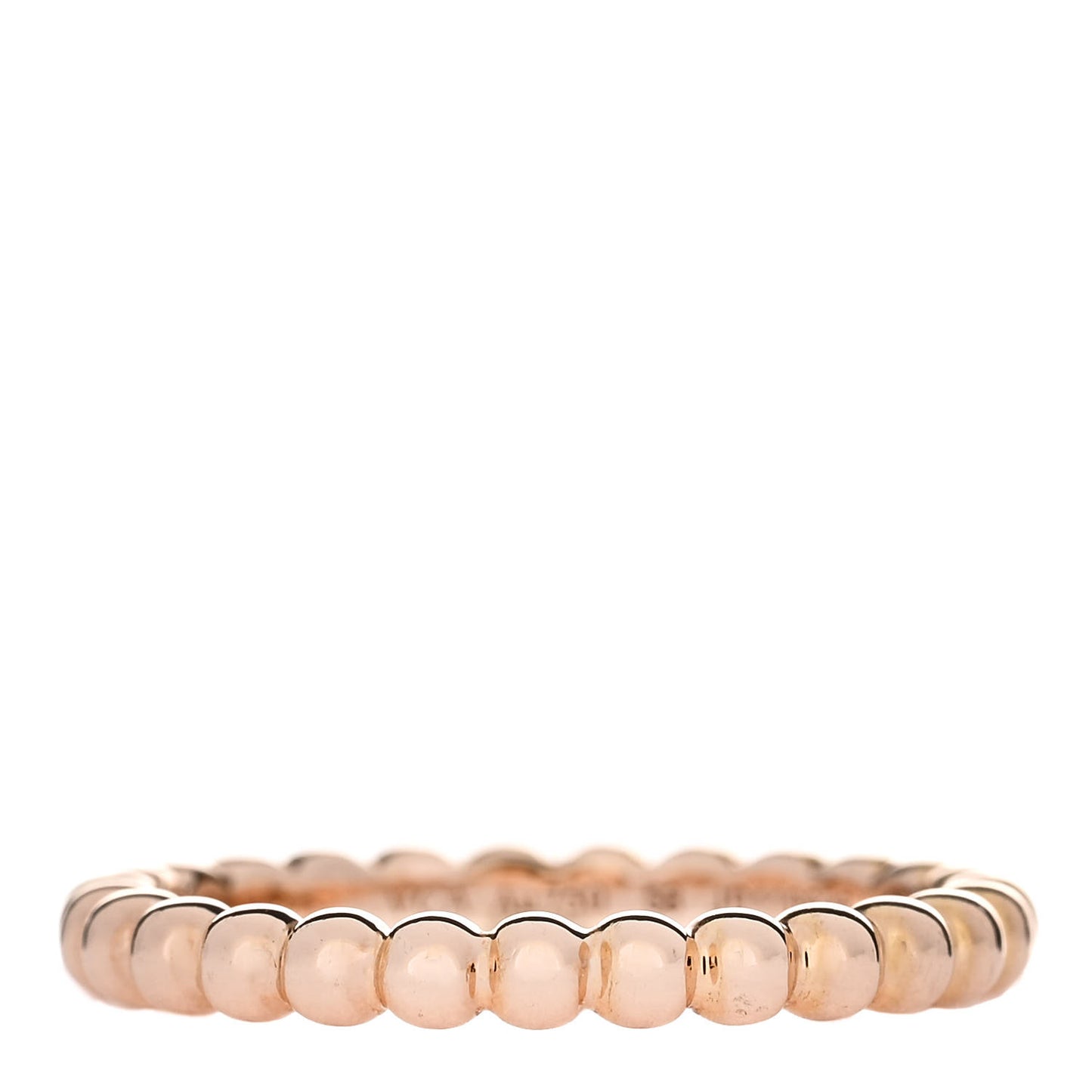 18K Rose Gold Medium Perlee Ring 58 8.25